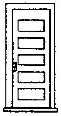 Grandt 30 5 Panel Door w/Frame (3) HO Scale Model Railroad Building Accessory #5021