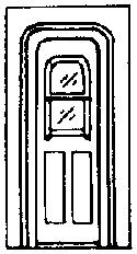 Grandt D&RGW Coach Arch Top End Doors (4) HO Scale Model Railroad Building Accessory #5078