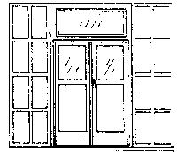 Grandt 5x97 Dbl Door w/Iron Shutters (2) HO Scale Model Railroad Building Accessory #5136