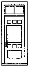 Grandt RGS Style Depot Door w/Window & Transom (4) HO Scale Model Railroad Building Accessory #5197