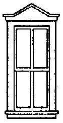 Grandt Pointed Top Double Hung Window (8) HO Scale Model Railroad Building Accessory #5220
