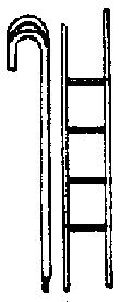 Grandt C&S Caboose Ladders (2) HO Scale Model Railroad Train Part #5238