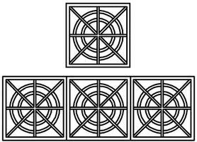 Grandt Decorative Iron Work Railing 4 Sets