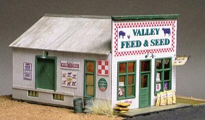 Grandt Valley Feed & Seed Store Kit HO Scale Model Railroad Building #5911
