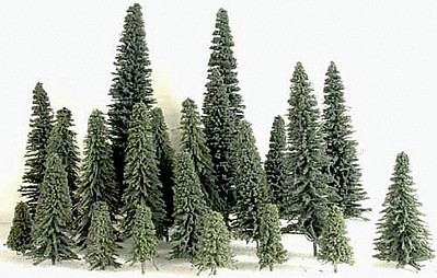 Grand-Central Medium Pine Trees 4 - 5 (10) Model Railroad Tree #t1