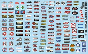 Drag Racing Goodies (Logos) Plastic Model Vehicle Decal 1/24-1/25 Scale #11049