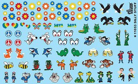 Gofer-Racing Silly Stuff Daisies, Animals, Eyes, etc. Plastic Model Decals 1/24-1/25 Scale #11053