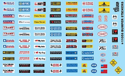 Gofer-Racing Bumper Stickers Plastic Model Vehicle Decal 1/24-1/25 Scale #11058