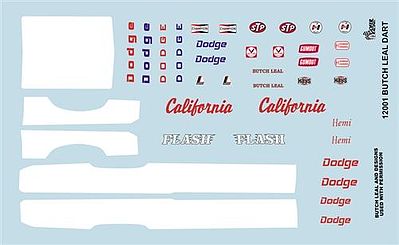 Gofer-Racing Butch Leal Dart Graphics Plastic Model Vehicle Decal 1/24 Scale #12001
