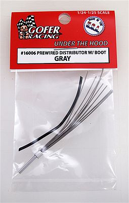 Gofer-Racing Wired Distributor with Boot (Gray) Plastic Model Vehicle Accessory 1/24-1/25 Scale #16006