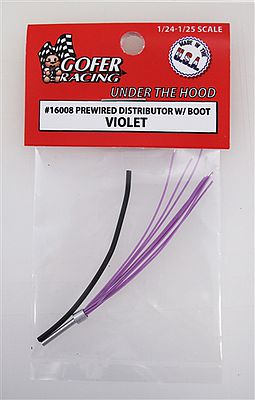 Gofer-Racing Wired Distributor with Boot (Violet) Plastic Model Vehicle Accessory 1/24-1/25 Scale #16008