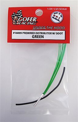 Gofer-Racing Wired Distributor with Boot (Green) Plastic Model Vehicle Accessory 1/24-1/25 Scale #16009