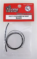 Gofer-Racing Plug Wires with Boot (Black) Plastic Model Vehicle Accessory 1/24-1/25 Scale #16111
