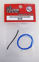 Gofer-Racing Plug Wires with Boot (Blue) Plastic Model Vehicle Accessory 1/24-1/25 Scale #16114