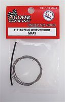 Gofer-Racing Plug Wires with Boot (Gray) Plastic Model Vehicle Accessory 1/24-1/25 Scale #16116