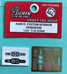 Gofer-Racing Photo Etched Custom Interior Hardware Plastic Model Acc. Kit 1/24-1/25 Scale