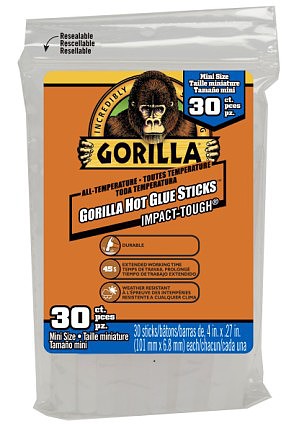 Gorilla 4 Mini All-Temperature Glue Sticks (30)