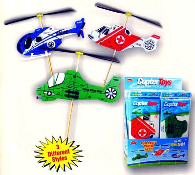 Guillows Wind-Up Flying Copters Display (3 styles/24 Total)