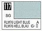 Gunze-Sangyo Solvent-Based Semi-Gloss Light Blue RLM76 10ml Bottle Hobby and Model Enamel Paint #117