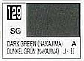 Gunze-Sangyo Solvent-Based Semi-Gloss Dark Green Nakajima 10ml Bottle Hobby and Model Enamel Paint #129