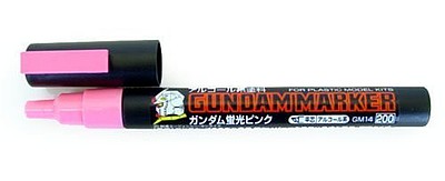 Gunze-Sangyo Mr. Hobby Gundam Marker Fluorescent Pink Hobby Craft Paint Marker #gm14