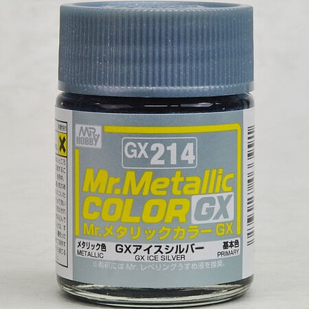 Gunze-Sangyo Metallic Ice Silver 18ml Bottle Hobby and Model Lacquer Paint #gx214