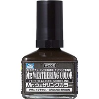Gunze-Sangyo Mr Weathering Color Ground Brown 40ml Bottle Hobby and Model Paint Supply #wc02