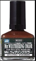 Gunze-Sangyo Mr Weathering Color Stain Brown 40ml Bottle Hobby and Model Paint Supply #wc03