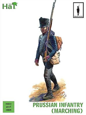 Hat Prussian Infantry Marching Plastic Model Military Figure Set 28mm #28013