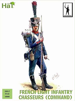 Hat French Chasseurs Command Plastic Model Military Figure Set 28mm #28017