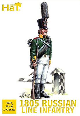 Hat 1805 Russian Grenadiers Plastic Model Military Figure Kit 1/72 Scale #8072