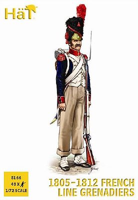 Hat French Line Grenadiers 1805 Plastic Model Military Figure Set 1/72 Scale #8166