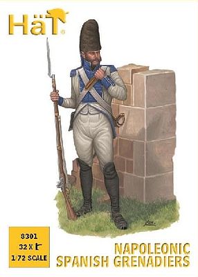 Hat Nap Spanish Crenadiers Plastic Model Military Figure 1/72 Scale #8301