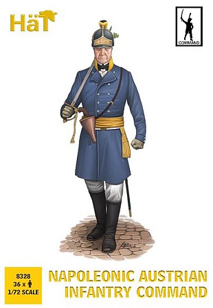 Hat Napoleonic Austrian Infantry Command Plastic Model Military Figures 1/72 Scale #8328