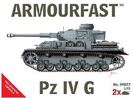 Hat Panzer IV Ausf.G Tank (2 Kits) 1/72 Scale Plastic Model Military Vehicle #99027