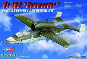 HobbyBoss Easy Build Heinkel He 162 Salamander Plastic Model Airplane Kit 1/72 Scale #80239