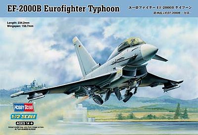 HobbyBoss EF-2000B Eurofighter Typhoon Plastic Model Airplane Kit 1/72 Scale #80265