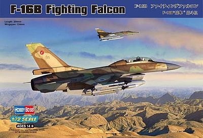 HobbyBoss F-16B Fighting Falcon Plastic Model Airplane Kit 1/72 Scale #80273