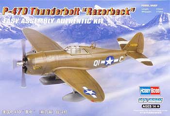 HobbyBoss P-47D Thunderbolt Razorback Plastic Model Airplane Kit 1/72 Scale #80283