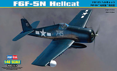 HobbyBoss F6F-5N Hellcat Plastic Model Airplane Kit 1/48 Scale #80341