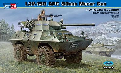 HobbyBoss LAV-150 APC 90mm Mecar Gun Plastic Model Military Vehicle Kit 1/35 Scale #82421