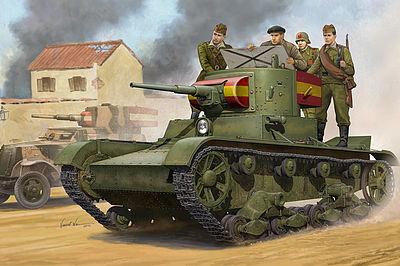 HobbyBoss Soviet T-26 Light Tank Plastic Model Military Vehicle Kit 1/35 Scale #82496