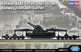 HobbyBoss German Karl-Geraet 040/041 on Rlwy Plastic Model Military Vehicle Kit 1/72 Scale #82961