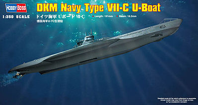 HobbyBoss Type VII-C German U-Boat Plastic Model Military Ship Kit 1/350 Scale #83505