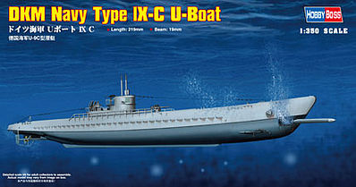HobbyBoss Type IXC U-Boat German Navy Plastic Model Military Ship Kit 1/350 Scale #83508