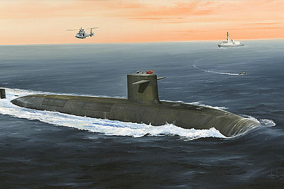 HobbyBoss French Triumphant Submarine Plastic Model Military Ship Kit 1/350 Scale #83519
