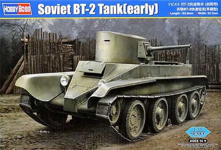 HobbyBoss Soviet Bt-2 Tank Early Plastic Model Military Vehicle Kit 1/35 Scale #84514