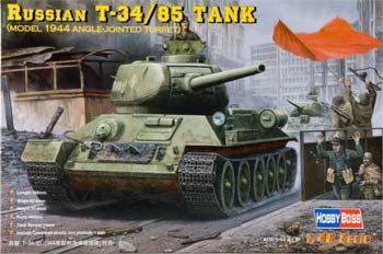 HobbyBoss T-34/85 Russian 1944 Angle Turret Plastic Model Military Vehicle Kit 1/48 Scale #84809