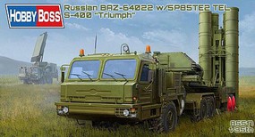HobbyBoss Russian BaZ-64022 with 5P85TE2 S-400 Triumph Plastic Model Kit 1/35 Scale #85517