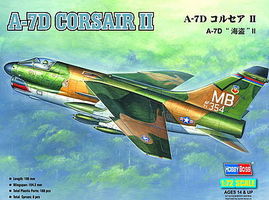 HobbyBoss A-7D Corsair II Plastic Model Airplane Kit 1/72 Scale #87203